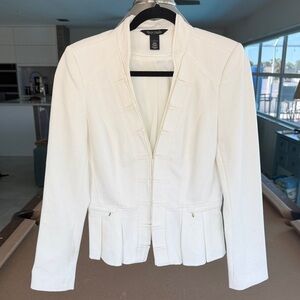 White House Black Market Women's Cream Blazer